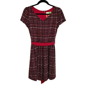 Fervour - Modcloth Black & Red Plaid Fit and Flare Dress Women's Size Medium